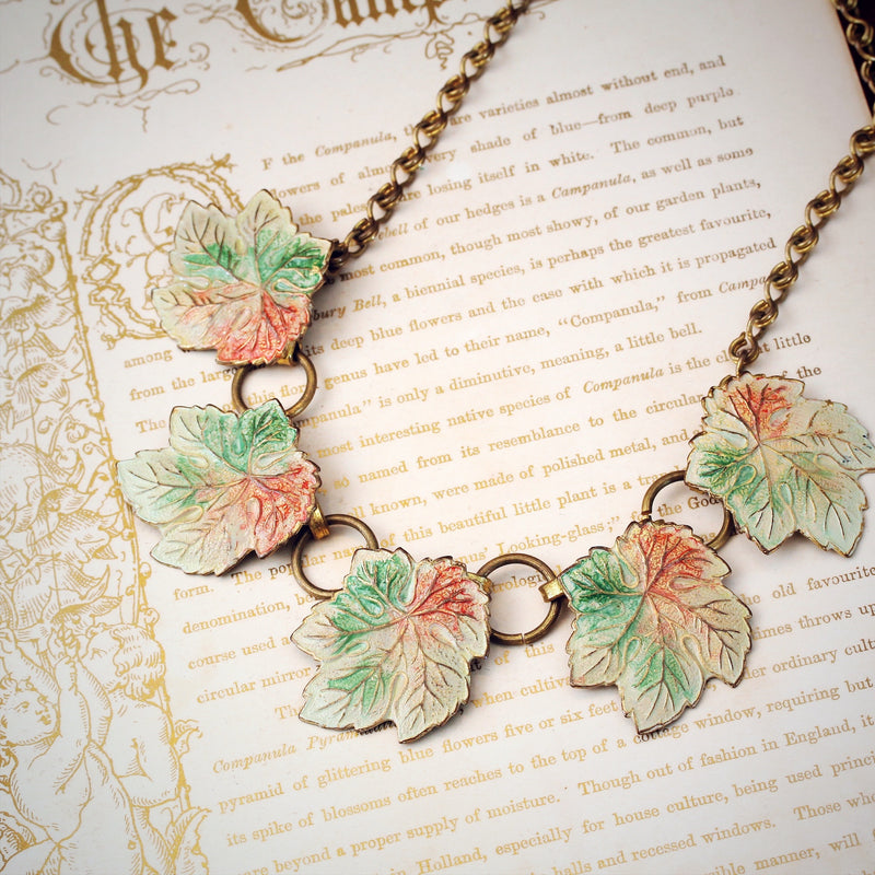 Vintage Enamelled Garland Necklace