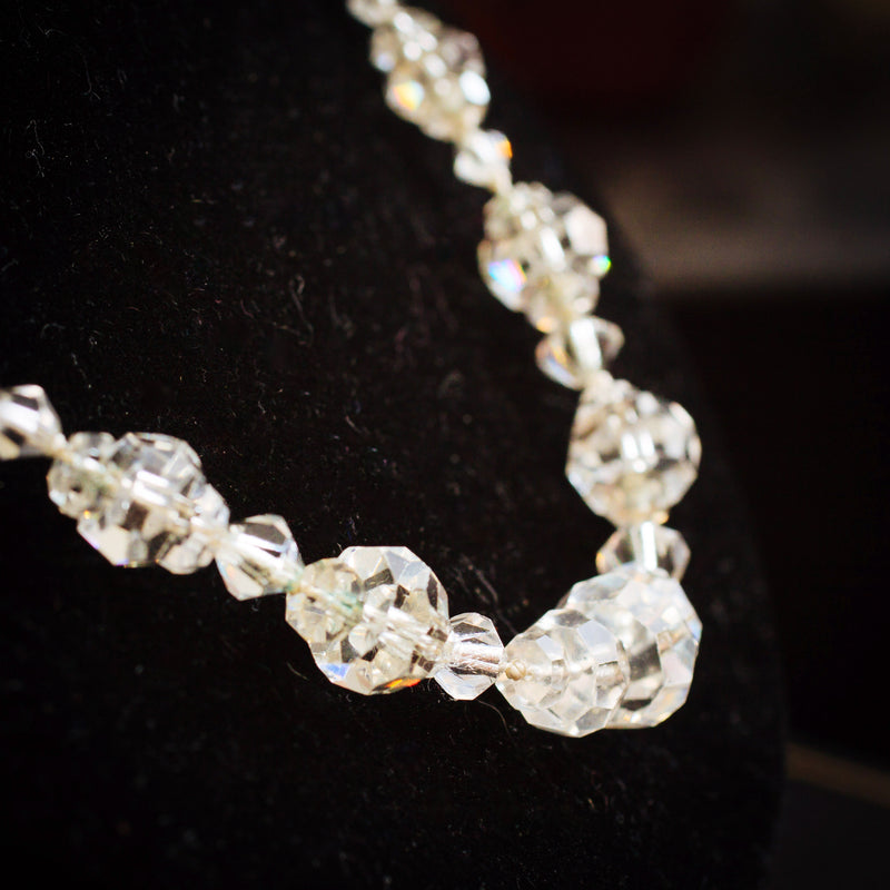 Delightful 1920's Rock Crystal Bead Necklace