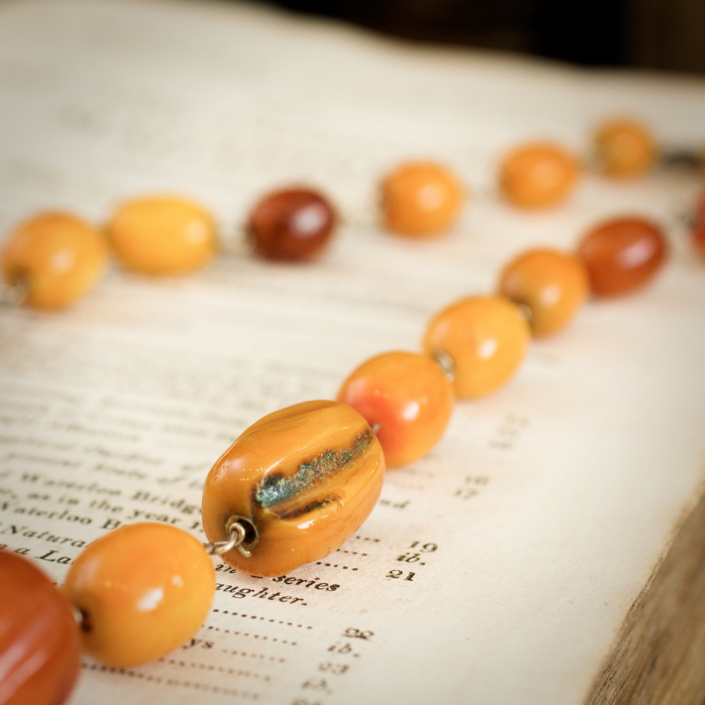 Fine & Genuine Antique Butterscotch Amber Bead Necklace - Beautiful Old  Beads | eBay