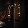Sentimental Victorian Hand Woven Acorn Hair Earrings