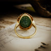 Vintage Italian Green Marble Dress Ring