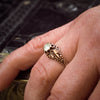 Phenomenally Pretty Edwardian Period Rose Gold Filigree Diamond Ring