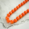 Antique Georgian Natural Deep Orange Coral Bead Necklace