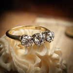 Antique Vintage Trilogy Diamond Engagement Ring
