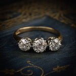 Antique Vintage Trilogy Diamond Engagement Ring