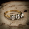 Antique Vintage Trilogy Diamond Engagement Ring