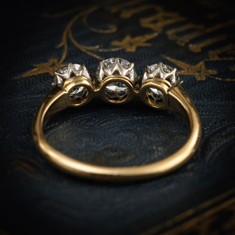 Antique Vintage Trilogy Diamond Engagement Ring