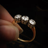 Antique Vintage Trilogy Diamond Engagement Ring