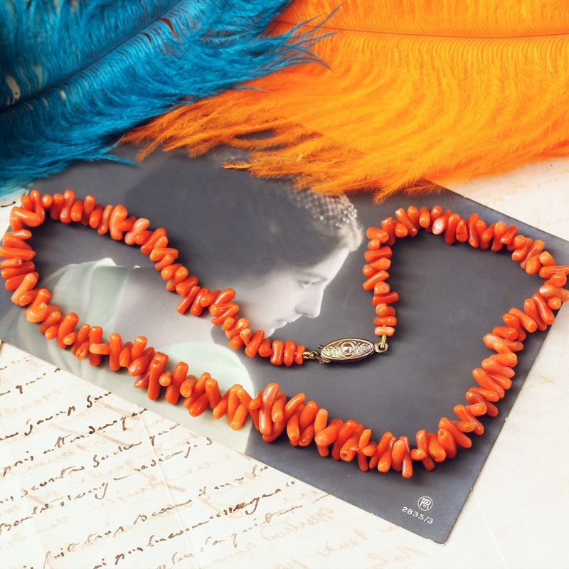 Vintage branch coral necklace best sale