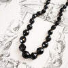 Fabulous Darkly Glinting Victorian French Jet Bead Necklace