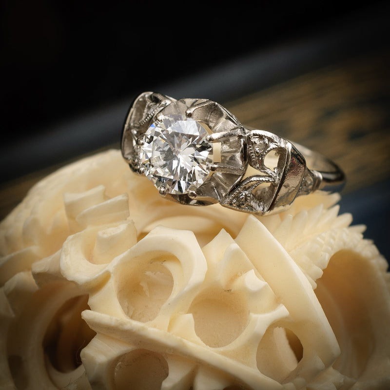 So Decadent!! Vintage Art Deco Diamond Engagement Ring