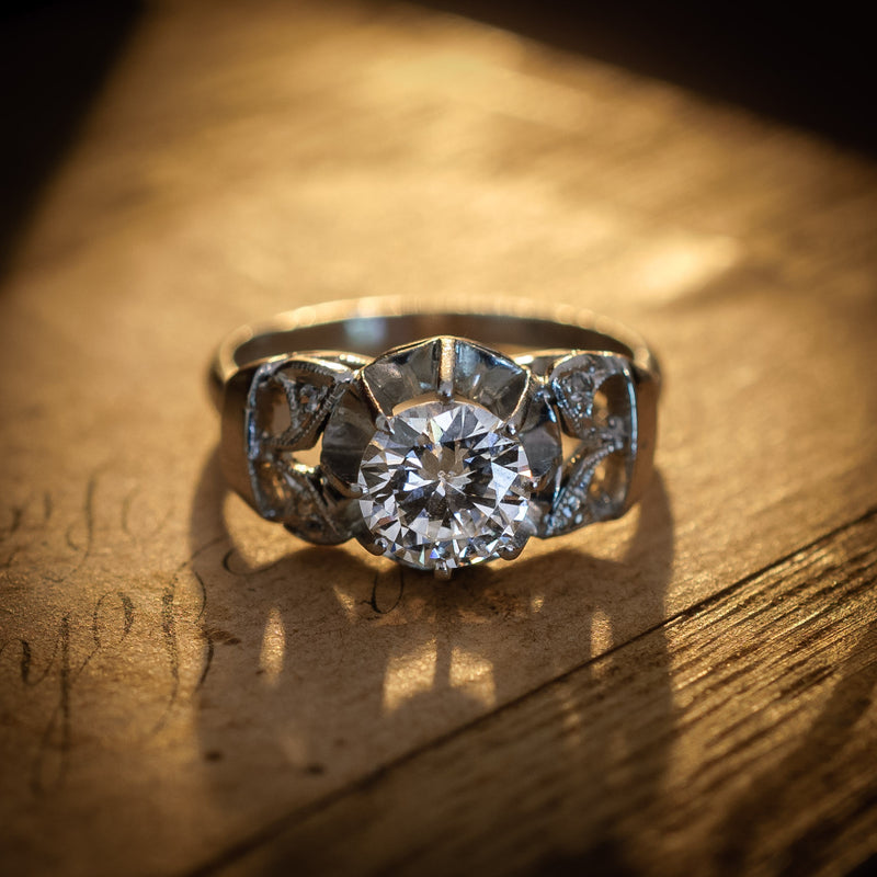 So Decadent!! Vintage Art Deco Diamond Engagement Ring