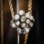 Precious Antique Georgian Floral Rose Cut Diamond Necklace