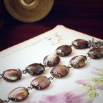 Vintage Silver Filigree Shell Necklace