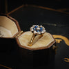 Antique Sapphire Diamond Flower Cluster Ring