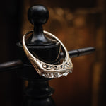 Antique Victorian Five Stone Diamond Half Hoop Ring