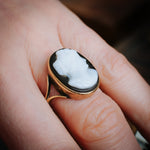 Classical Antique Roman Style Hardstone Cameo Ring