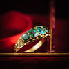 Verdant Date 1876 15ct Gold Green Paste Ring