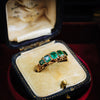 Verdant Date 1876 15ct Gold Green Paste Ring