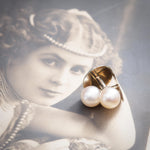 Supreme Quality Vintage French Pearl Dress Stud Pair