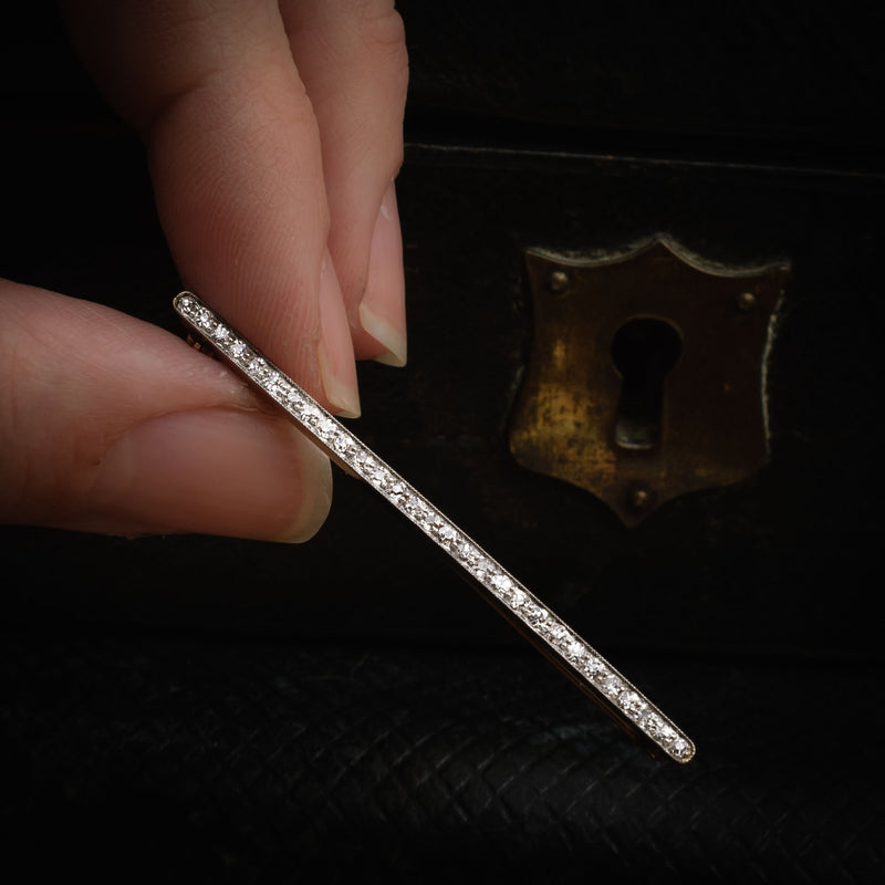 Antique Diamond Line Brooch