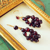 Beautiful Antique Bohemian Garnet Berry Earrings