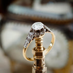 Oh Fascinating Attraction! Dramatic Art Deco Diamond Engagement Ring