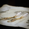 Rose Quartz Seed Pearl Drop Earrings