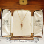 Petite Antique Mississippi Pearl & Verneuil Ruby Pendant