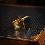 Noble Antique Arts and Crafts Bloodstone Ring