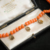 Antique Victorian Etruscan Revival Style Coral Necklace