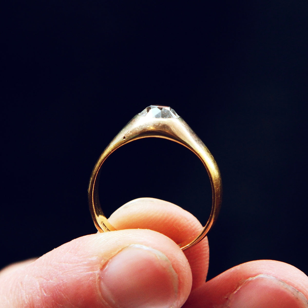 Uniquely Wonderful Date 1913 22ct Gold Paste Ring