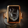 Unusual Circa 1900 Antique Deer Intaglio Ring