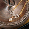 Blessed Little Antique Diamond & Pearl Bow Necklace