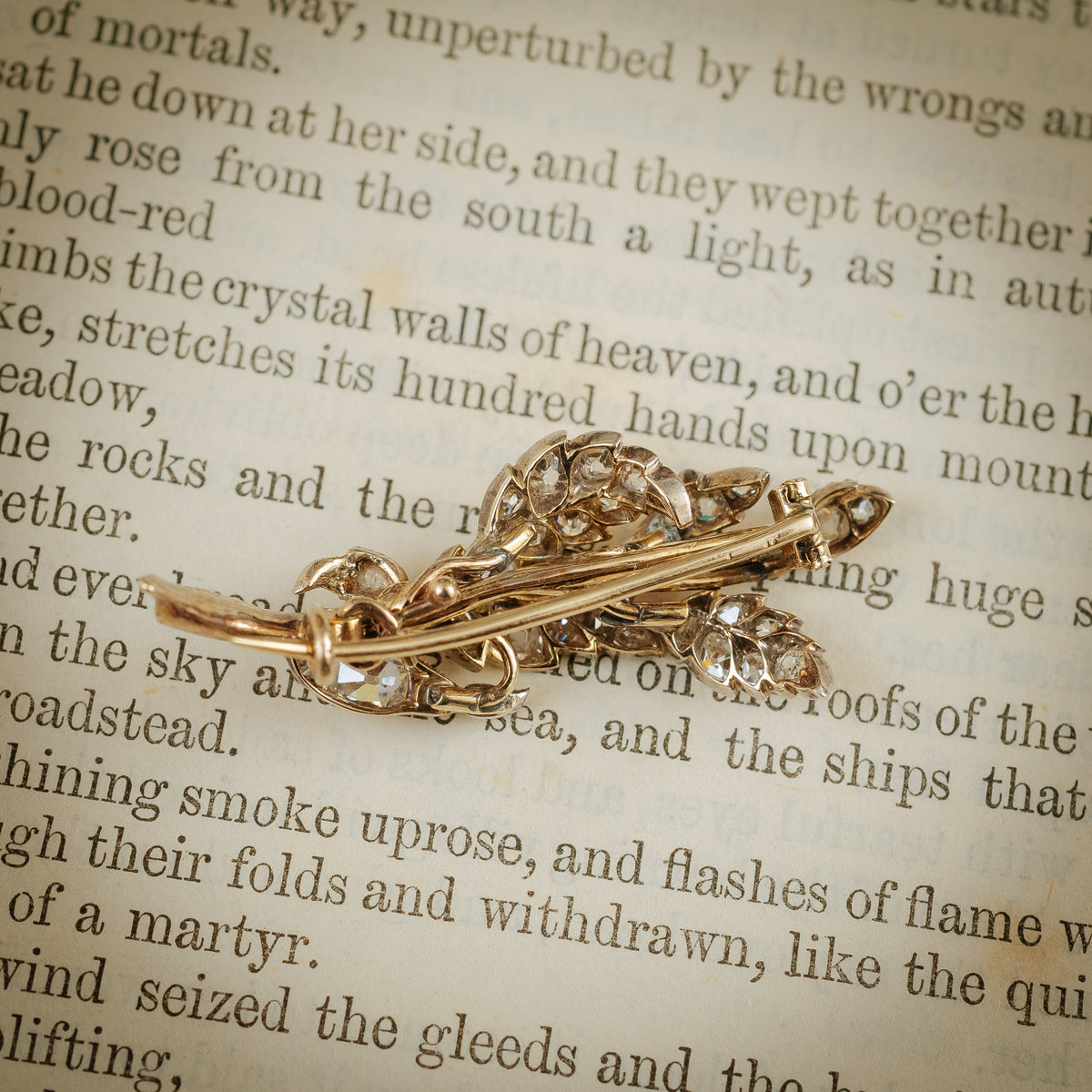 Perfectly Poetic Antique Early Georgian Leafy Arabesque Brooch