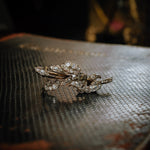 Antique Early Victorian Diamond Leaves Brooch