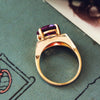 Vintage Modernist Synthetic Alexandrite Dress Ring