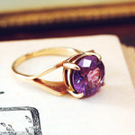 Vintage Modernist Synthetic Alexandrite Dress Ring