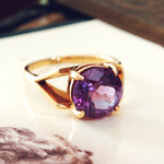 Vintage Modernist Synthetic Alexandrite Dress Ring