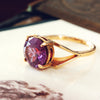 Vintage Modernist Synthetic Alexandrite Dress Ring