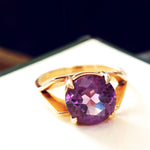 Vintage Modernist Synthetic Alexandrite Dress Ring