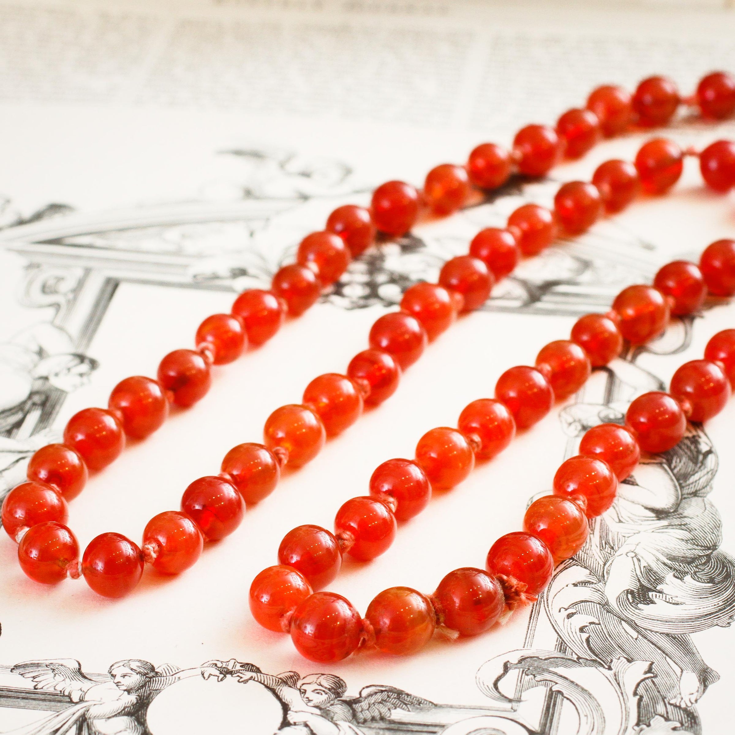 Antique clearance carnelian beads