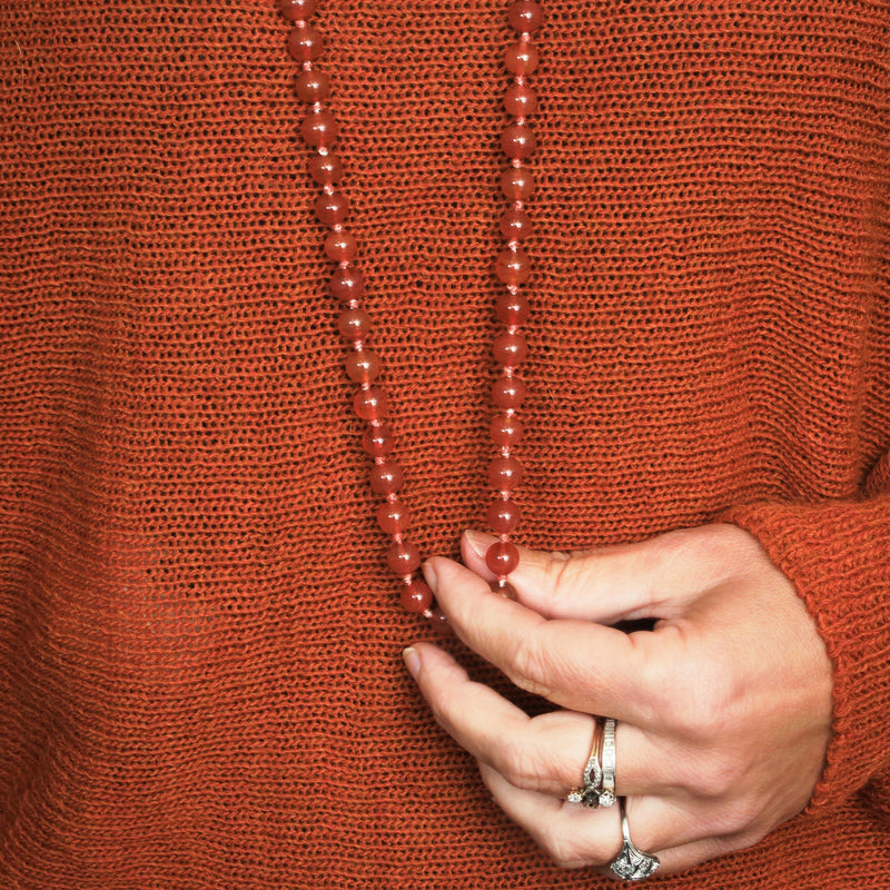 Vintage Carnelian Bead Necklace