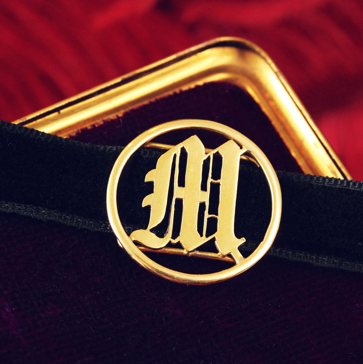 M Initals Victorian 9ct Gold Initial 'M' Slide – Fetheray