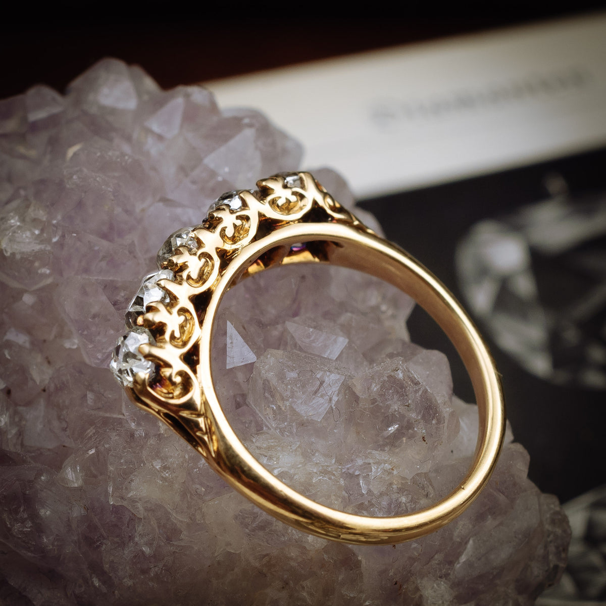 Mmmmarvellously Majestic Antique Victorian Diamond Five-Stone Ring
