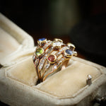 Our New Muse! A Rare Georgian Multi-Gem Harlequin Ring