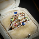 Our New Muse! A Rare Georgian Multi-Gem Harlequin Ring