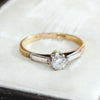 Vintage Mid Century Diamond Solitaire Engagement Ring