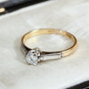 Vintage Mid Century Diamond Solitaire Engagement Ring