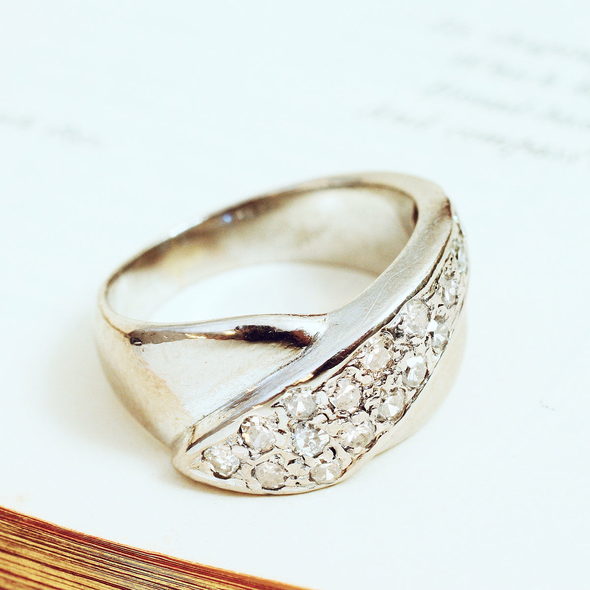 'WOW' Vintage 1980's Platinum and Diamond Ring